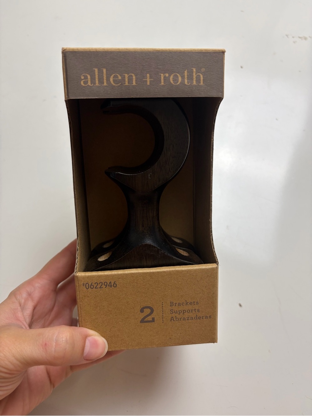 Allen + Roth espresso brackets